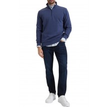 TOMMY JEANS REG FLEECE 1/4ZIP MOCK NECK ΜΠΛΟΥΖΑ ΦΟΥΤΕΡ ΑΝΔΡΙΚΗ BLUE