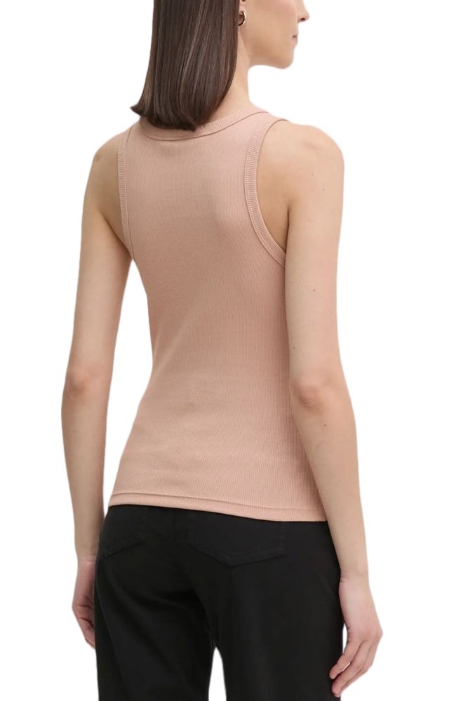 CALVIN KLEIN JEANS WOVEN LABEL RIB TANK TOP ΤΟΠ ΓΥΝΑΙΚΕΙΟ TUSCANY