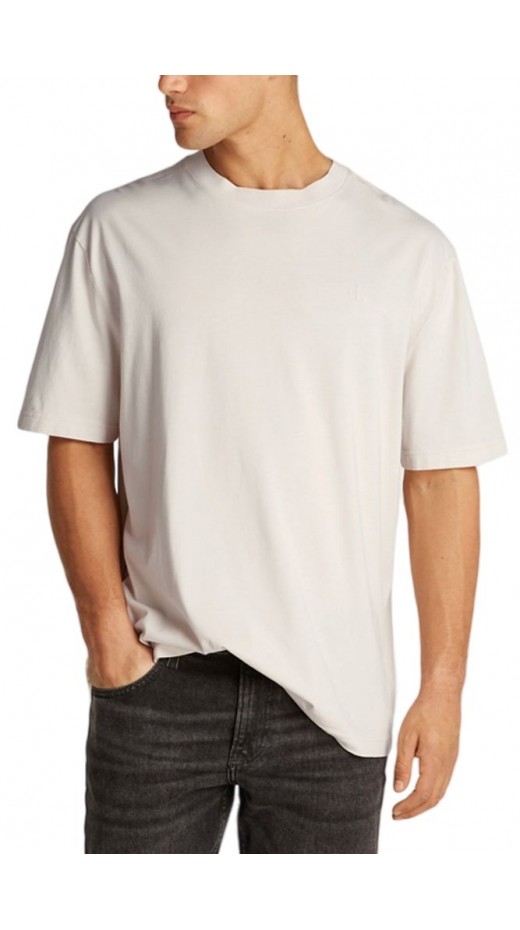 CALVIN KLEIN JEANS WASHED PUFF PRINT TEE T-SHIRT ΜΠΛΟΥΖΑ ΑΝΔΡΙΚΗ BEIGE