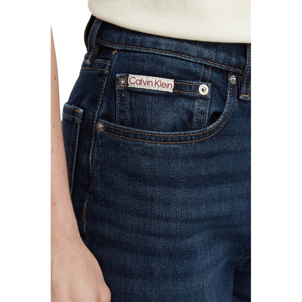 CLAVIN KLEIN JEANS NEW MOM JEAN THOMPSON ΤΖΙΝ ΠΑΝΤΕΛΟΝΙ ΓΥΝΑΙΚΕΙΟ DENIM DARK