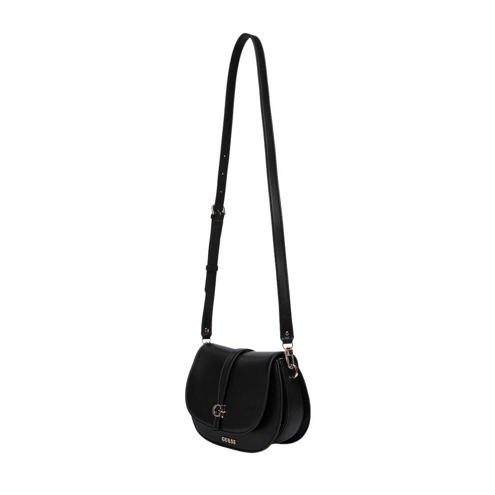 GUESS CARRIE FLAP SHOULDER BAG ΤΣΑΝΤΑ ΓΥΝΑΙΚΕΙΑ BLACK