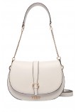 GUESS CARRIE FLAP SHOULDER BAG ΤΣΑΝΤΑ ΓΥΝΑΙΚΕΙΑ STONE