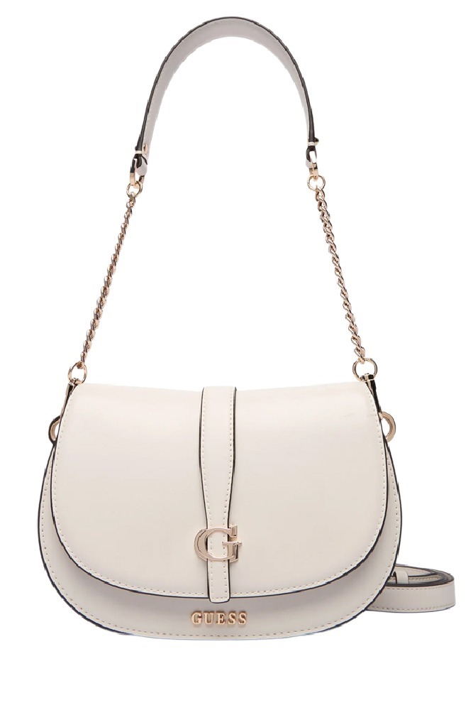 GUESS CARRIE FLAP SHOULDER BAG ΤΣΑΝΤΑ ΓΥΝΑΙΚΕΙΑ STONE