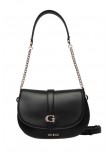 GUESS CARRIE FLAP SHOULDER BAG ΤΣΑΝΤΑ ΓΥΝΑΙΚΕΙΑ BLACK