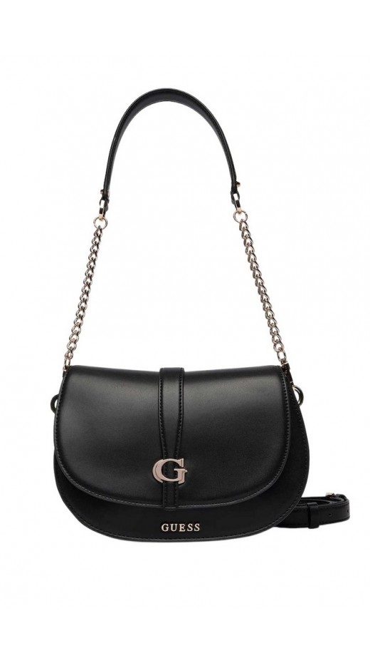 GUESS CARRIE FLAP SHOULDER BAG ΤΣΑΝΤΑ ΓΥΝΑΙΚΕΙΑ BLACK