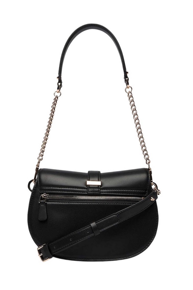 GUESS CARRIE FLAP SHOULDER BAG ΤΣΑΝΤΑ ΓΥΝΑΙΚΕΙΑ BLACK