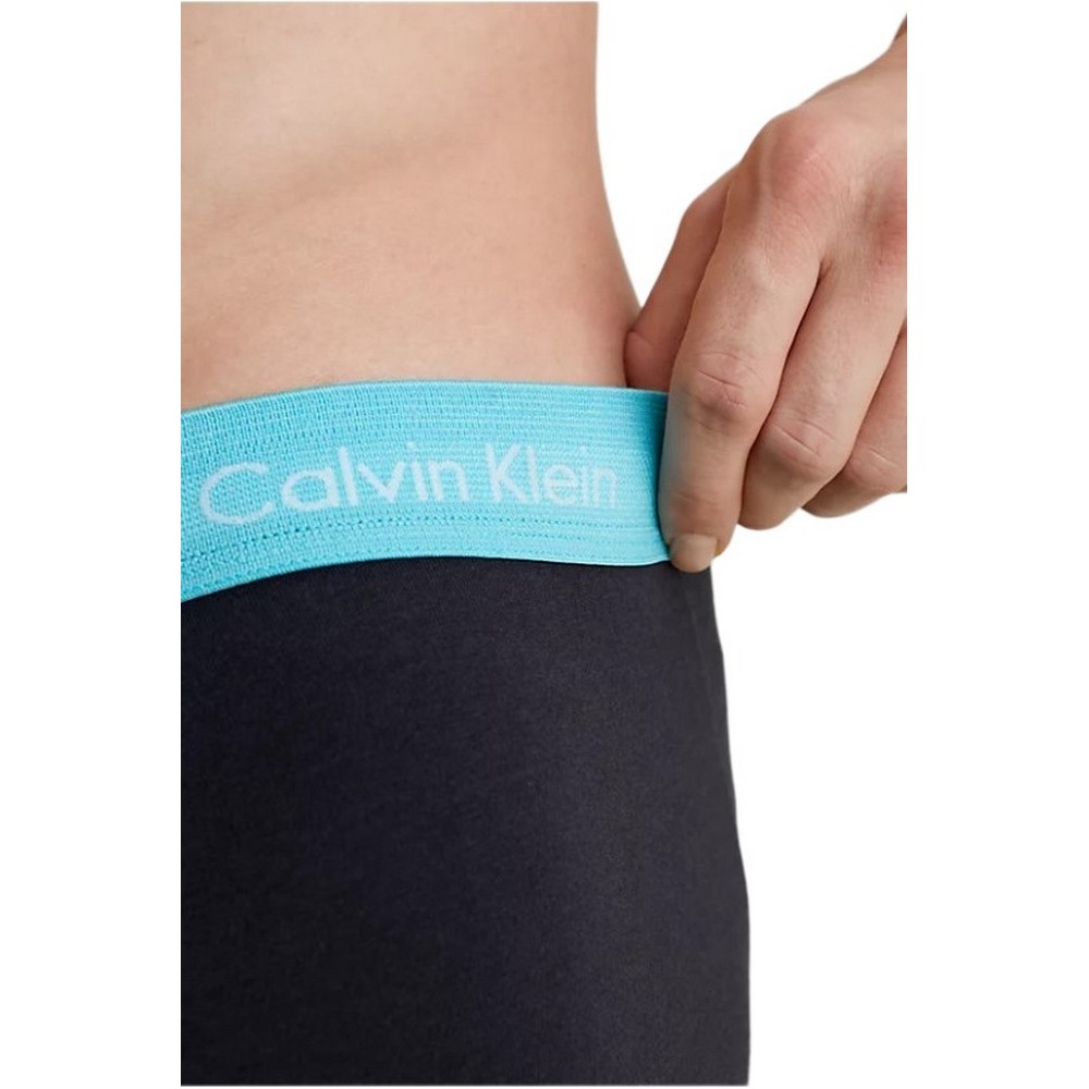 CALVIN KLEIN JEANS LOW RISE TRUNK 3PK ΕΣΩΡΟΥΧΟ ΑΝΔΡΙΚΟ BLACK/AQUA