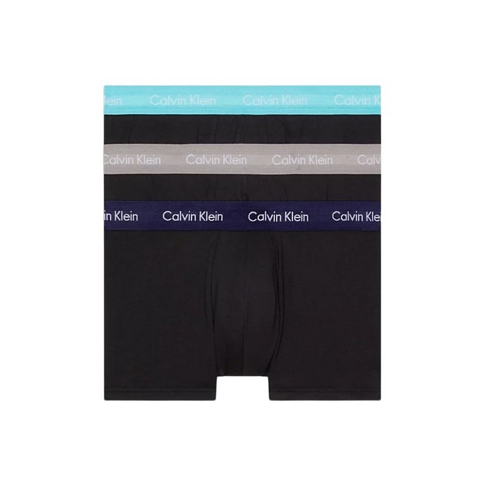 CALVIN KLEIN JEANS LOW RISE TRUNK 3PK ΕΣΩΡΟΥΧΟ ΑΝΔΡΙΚΟ BLACK/AQUA