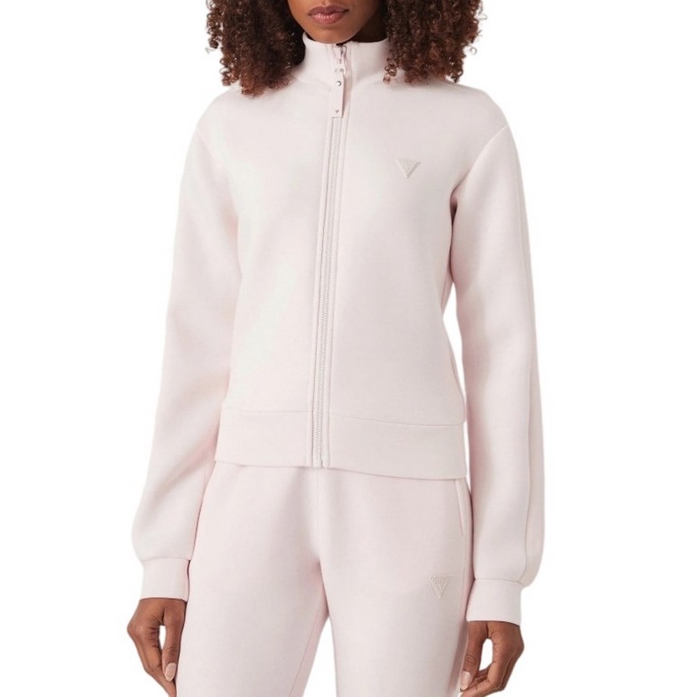 GUESS NEW ALLIE SCUBA ZIP SWEATSHIRT ΖΑΚΕΤΑ ΦΟΥΤΕΡ ΓΥΝΑΙΚΕΙΑ PINK