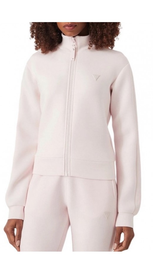 GUESS NEW ALLIE SCUBA ZIP SWEATSHIRT ΖΑΚΕΤΑ ΦΟΥΤΕΡ ΓΥΝΑΙΚΕΙΑ PINK