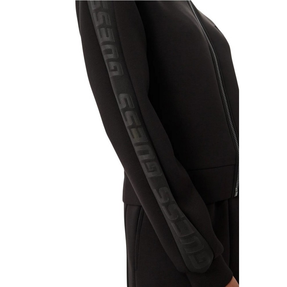 GUESS NEW ALLIE SCUBA ZIP SWEATSHIRT ΖΑΚΕΤΑ ΦΟΥΤΕΡ ΓΥΝΑΙΚΕΙΑ BLACK