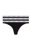 CALVIN KLEIN THONG 3PK ΕΣΩΡΟΥΧΟ ΓΥΝΑΙΚΕΙΟ BLACK