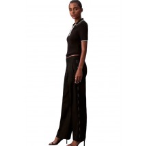 CALVIN KLEIN JEANS COTTON TWILL AOP LOGO STRIPE PAN ΠΑΝΤΕΛΟΝΙ ΓΥΝΑΙΚΕΙΟ BLACK