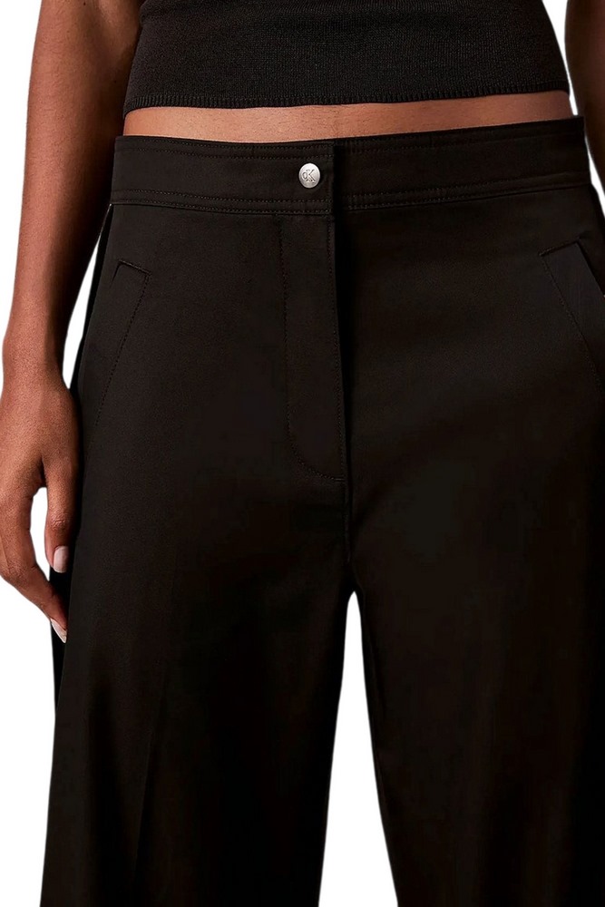 CALVIN KLEIN JEANS COTTON TWILL AOP LOGO STRIPE PAN ΠΑΝΤΕΛΟΝΙ ΓΥΝΑΙΚΕΙΟ BLACK