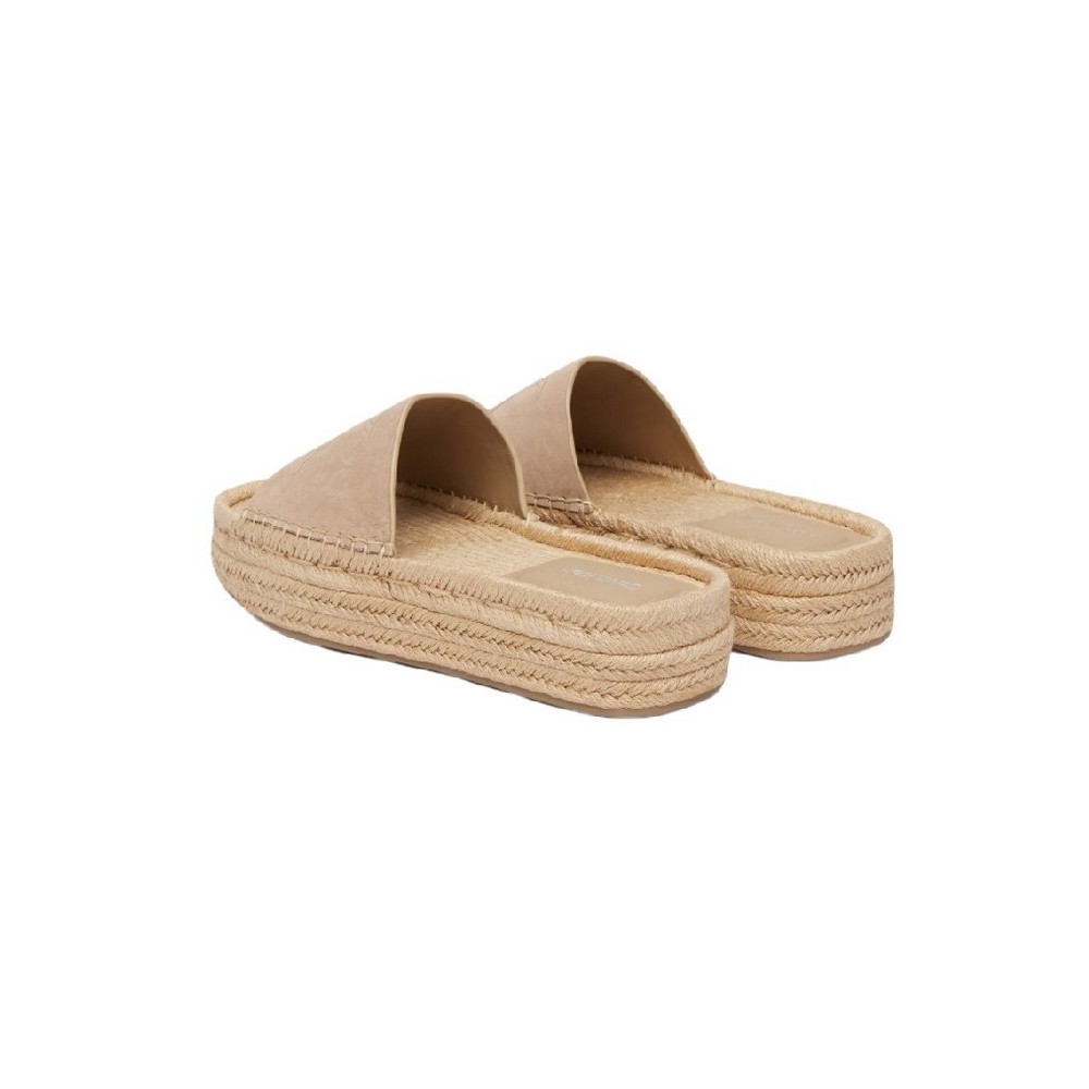 CALVIN KLEIN FLATF ESPA MULE NUB MG ΠΑΝΤΟΦΛΑ ΓΥΝΑΙΚΕΙΑ TAUPE