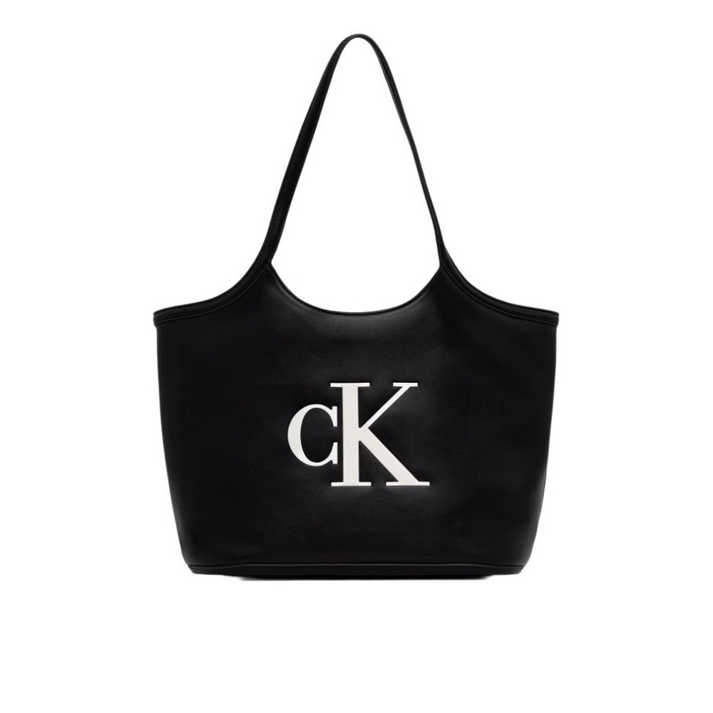 CALVIN KLEIN BOLD CK SHOPPER ΤΣΑΝΤΑ ΓΥΝΑΙΚΕΙΑ BLACK/WHITE