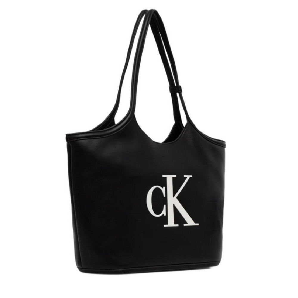 CALVIN KLEIN BOLD CK SHOPPER ΤΣΑΝΤΑ ΓΥΝΑΙΚΕΙΑ BLACK/WHITE