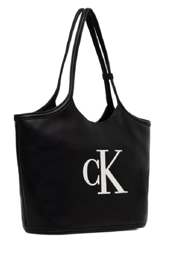 CALVIN KLEIN BOLD CK SHOPPER ΤΣΑΝΤΑ ΓΥΝΑΙΚΕΙΑ BLACK/WHITE