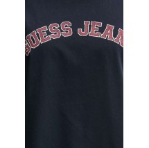 GUESS JEANS SS CN BOXY COLLEGIATE TEE ΜΠΛΟΥΖΑ ΓΥΝΑΙΚΕΙΑ DARK NAVY