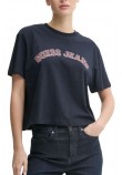 GUESS JEANS SS CN BOXY COLLEGIATE TEE ΜΠΛΟΥΖΑ ΓΥΝΑΙΚΕΙΑ DARK NAVY