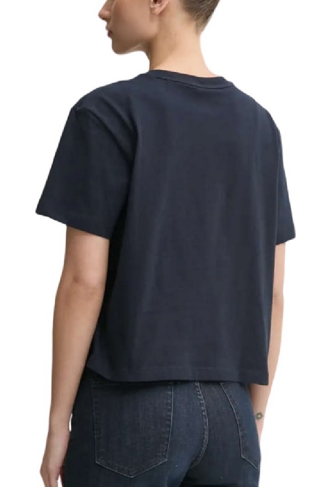 GUESS JEANS SS CN BOXY COLLEGIATE TEE ΜΠΛΟΥΖΑ ΓΥΝΑΙΚΕΙΑ DARK NAVY