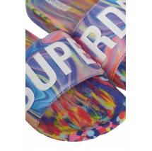 SUPERDRY MARBLE VEGAN POOL SLIDE ΠΑΝΤΟΦΛΑ ΓΥΝΑΙΚΕΙΟ MULTI