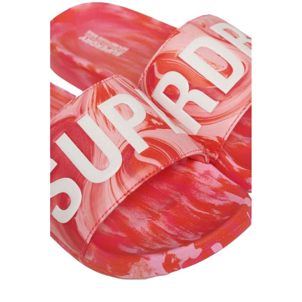 SUPERDRY MARBLE VEGAN POOL SLIDE ΠΑΝΤΟΦΛΑ ΓΥΝΑΙΚΕΙΟ PINK