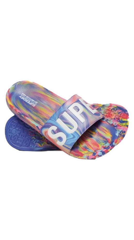 SUPERDRY MARBLE VEGAN POOL SLIDE ΠΑΝΤΟΦΛΑ ΓΥΝΑΙΚΕΙΟ MULTI