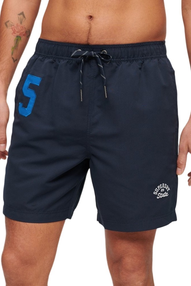 SUPERDRY VINTAGE POLO 17" SWIM SHORT ΜΑΓΙΟ ΑΝΔΡΙΚΟ NAVY