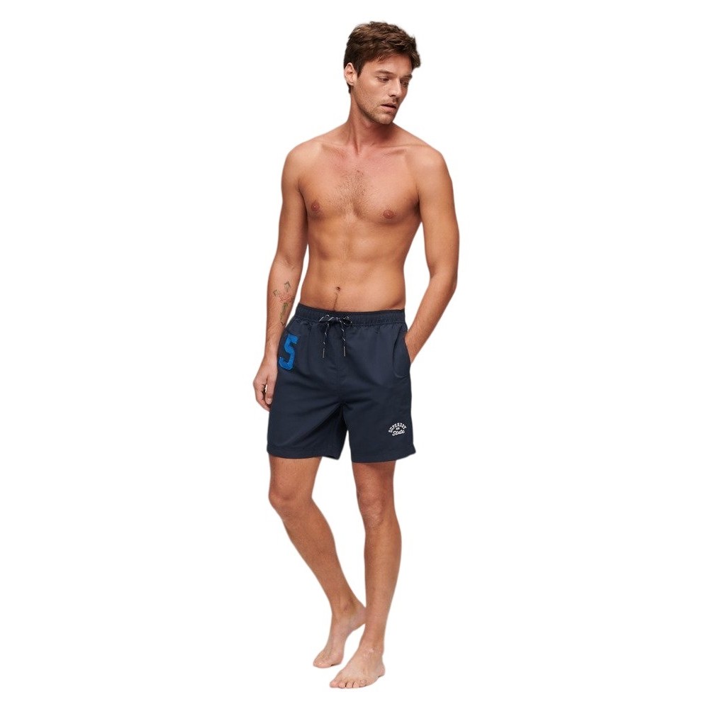 SUPERDRY VINTAGE POLO 17" SWIM SHORT ΜΑΓΙΟ ΑΝΔΡΙΚΟ NAVY