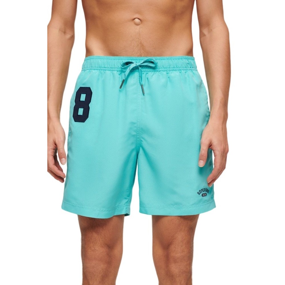 SUPERDRY VINTAGE POLO 17" SWIM SHORT ΜΑΓΙΟ ΑΝΔΡΙΚΟ AQUA