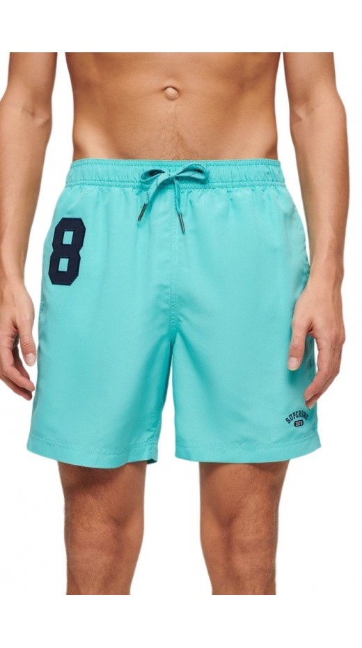 SUPERDRY VINTAGE POLO 17" SWIM SHORT ΜΑΓΙΟ ΑΝΔΡΙΚΟ AQUA