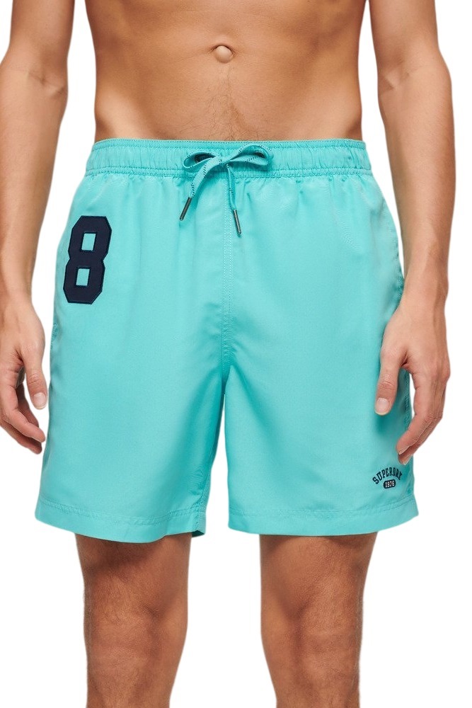 SUPERDRY VINTAGE POLO 17" SWIM SHORT ΜΑΓΙΟ ΑΝΔΡΙΚΟ AQUA