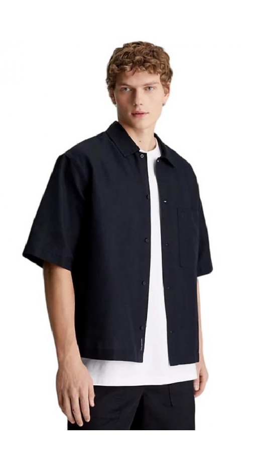 CALVIN KLEIN JEANS LINEN SHIRT ΠΟΥΚΑΜΙΣΟ ΓΥΝΑΙΚΕΙΟ BLACK