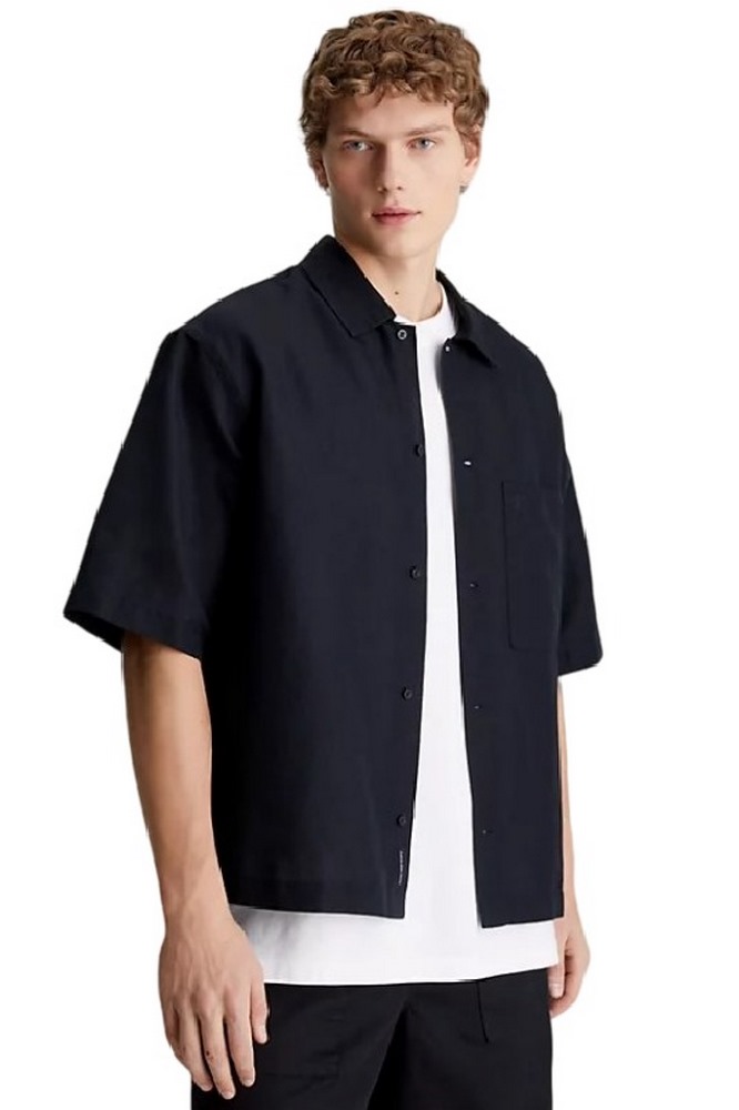 CALVIN KLEIN JEANS LINEN SHIRT ΠΟΥΚΑΜΙΣΟ ΓΥΝΑΙΚΕΙΟ BLACK