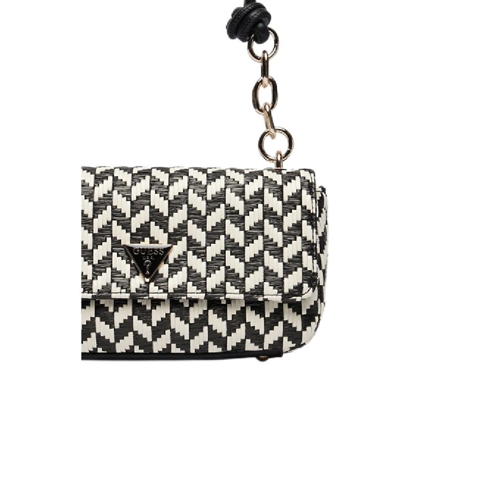 GUESS TESSI FLAP SHOULDER BAG ΤΣΑΝΤΑ ΓΥΝΑΙΚΕΙΑ BLACK