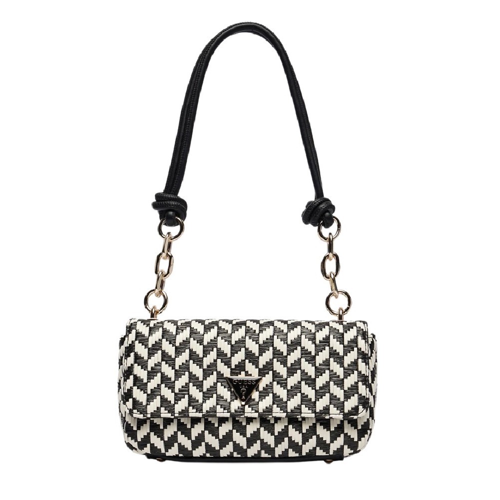 GUESS TESSI FLAP SHOULDER BAG ΤΣΑΝΤΑ ΓΥΝΑΙΚΕΙΑ BLACK