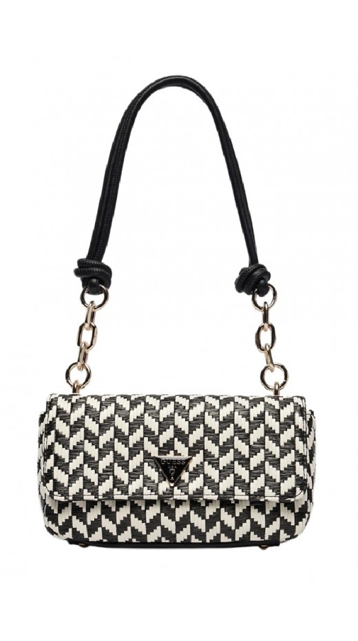 GUESS TESSI FLAP SHOULDER BAG ΤΣΑΝΤΑ ΓΥΝΑΙΚΕΙΑ BLACK