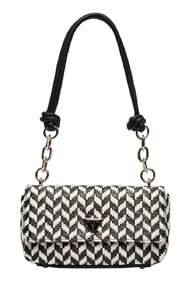 GUESS TESSI FLAP SHOULDER BAG ΤΣΑΝΤΑ ΓΥΝΑΙΚΕΙΑ BLACK