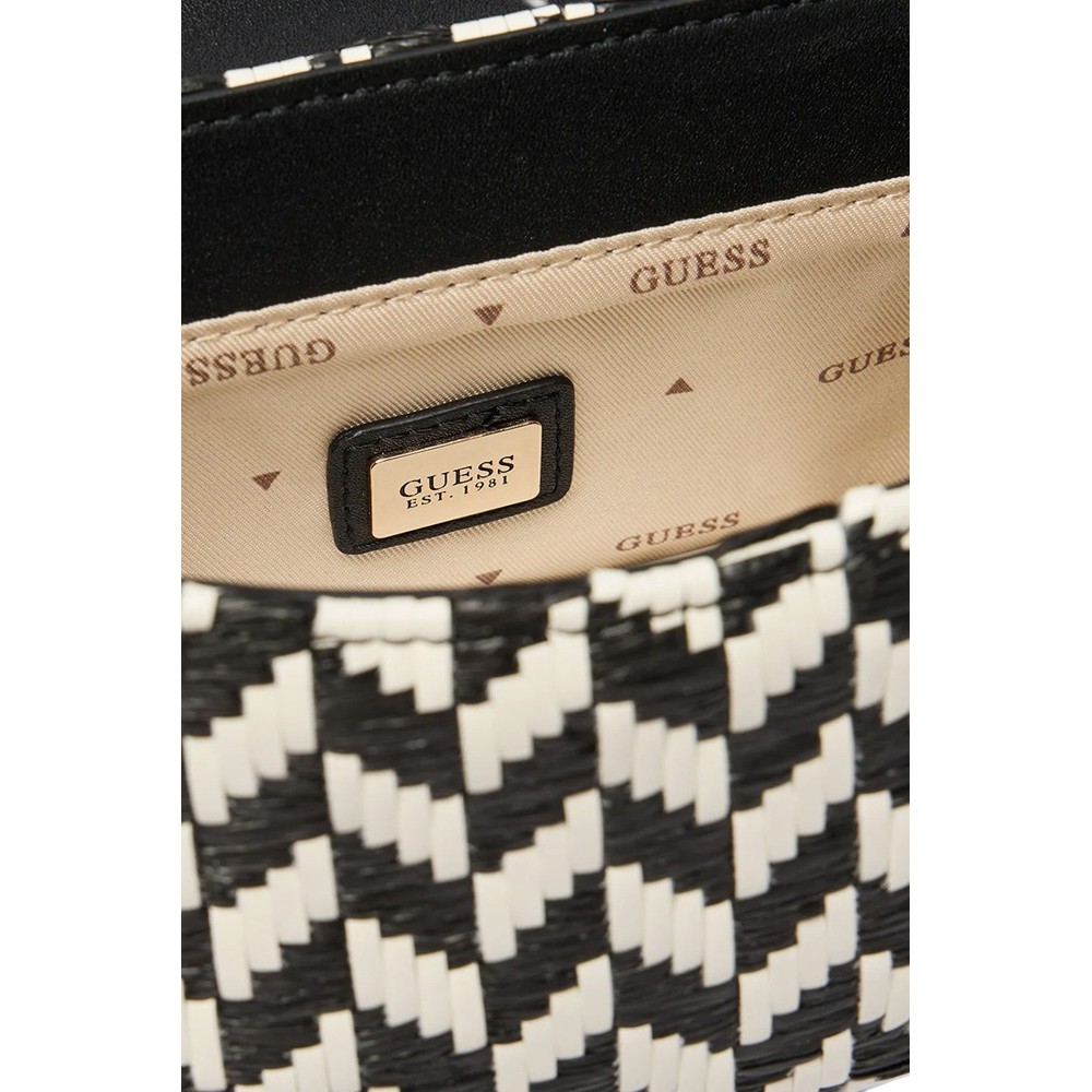 GUESS TESSI FLAP SHOULDER BAG ΤΣΑΝΤΑ ΓΥΝΑΙΚΕΙΑ BLACK