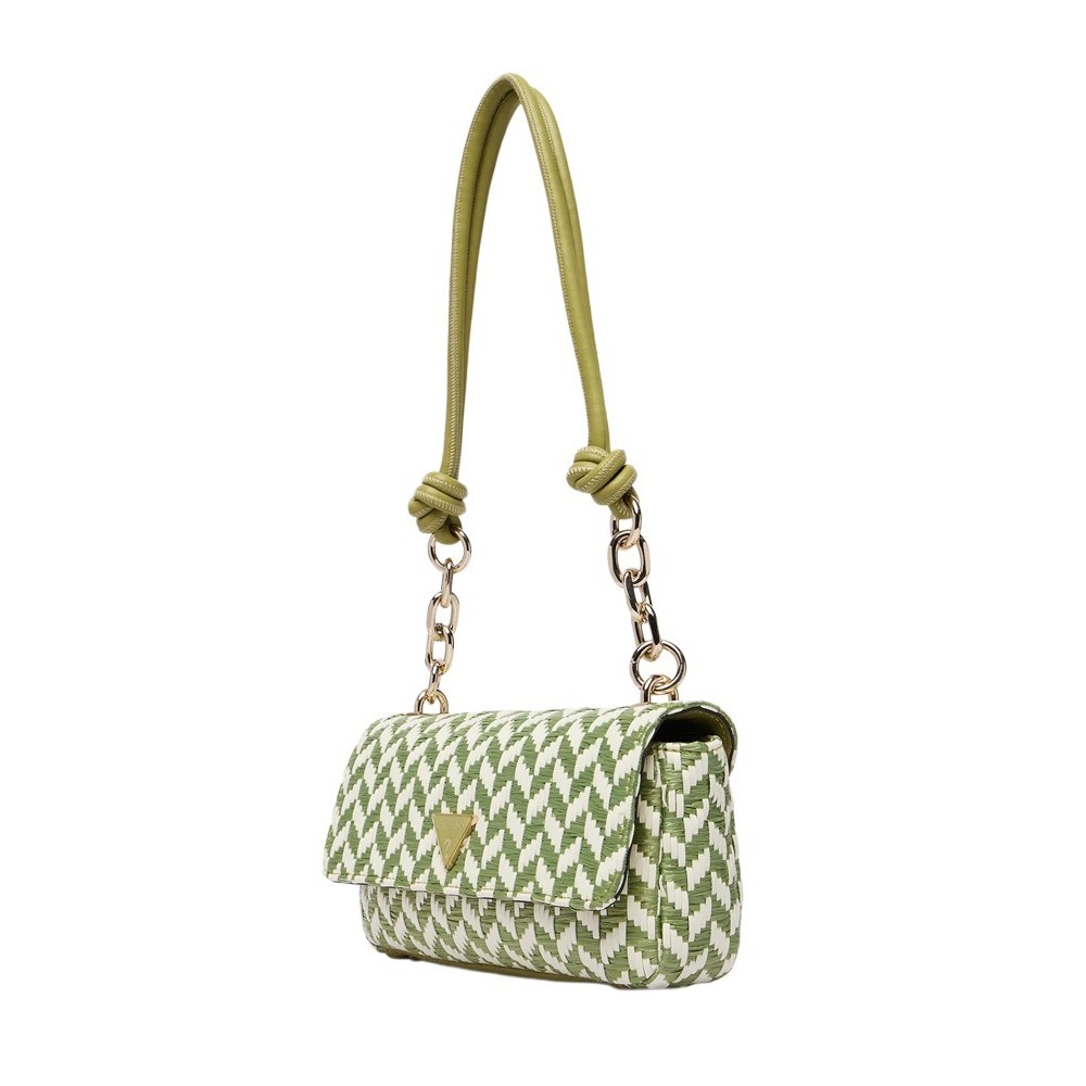 GUESS TESSI FLAP SHOULDER BAG ΤΣΑΝΤΑ ΓΥΝΑΙΚΕΙΑ OLIVE