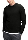 SUPERDRY TEXTURE KNIT SWEATER ΜΠΛΟΥΖΑ ΠΛΕΚΤΗ ΑΝΔΡΙΚΗ BLACK