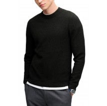 SUPERDRY TEXTURE KNIT SWEATER ΜΠΛΟΥΖΑ ΠΛΕΚΤΗ ΑΝΔΡΙΚΗ BLACK