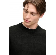 SUPERDRY TEXTURE KNIT SWEATER ΜΠΛΟΥΖΑ ΠΛΕΚΤΗ ΑΝΔΡΙΚΗ BLACK