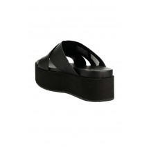 CALVIN KLEIN JEANS FLATFORM CRISSX LTH ΠΑΝΤΟΦΛΑ ΓΥΝΑΙΚΕΙΑ BLACK