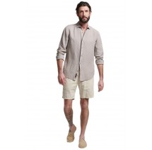 SUPERDRY STUDIOS CASUAL LINEN L/S SHIRT ΠΟΥΚΑΜΙΣΟ ΑΝΔΡΙΚΟ GREY