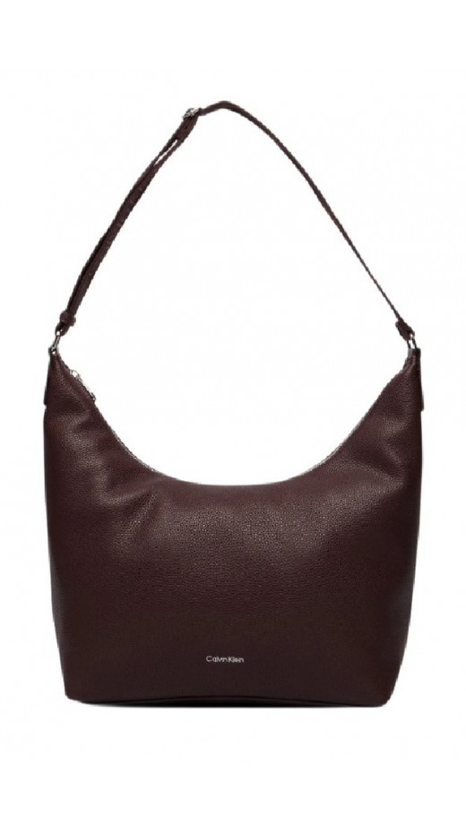CALVIN KLEIN WEBBING STRAP MD SHOULDER BAG ΤΣΑΝΤΑ ΓΥΝΑΙΚΕΙΑ BORDEAUX