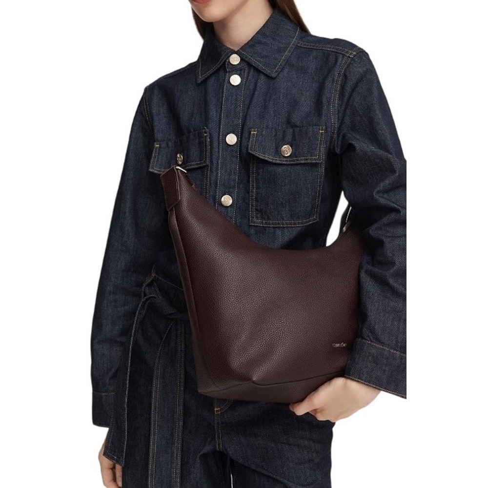 CALVIN KLEIN WEBBING STRAP MD SHOULDER BAG ΤΣΑΝΤΑ ΓΥΝΑΙΚΕΙΑ BORDEAUX