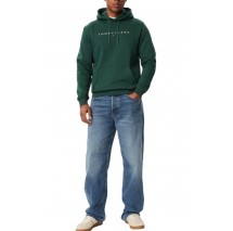 TOMMY JEANS REG LINEAR LOGO HOODIE EXT ΜΠΛΟΥΖΑ ΦΟΥΤΕΡ ΑΝΔΡΙΚΗ GREEN