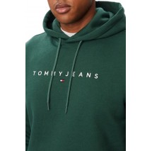 TOMMY JEANS REG LINEAR LOGO HOODIE EXT ΜΠΛΟΥΖΑ ΦΟΥΤΕΡ ΑΝΔΡΙΚΗ GREEN